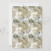 Invitation Chic Gold Sage Green Fête des mariées tropicale (Dos)