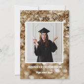 Invitation Chic Gold Sequins Graduation Party 2025 (Dos)