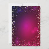 Invitation Chic Gold Tiara, Diamants 18ème Anniversaire (Dos)