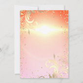 Invitation Chic Gold Tiara Diamonds Frotles Sweet 16 Partie (Dos)