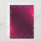 Invitation Chic Gold Tiara,Diamonds Red Quinceañera  (Dos)