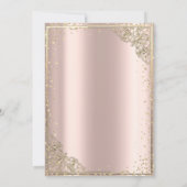Invitation Chic Gold Tiara, Diamonds Rose Gold Quinceañera (Dos)