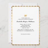 Invitation Chic Gold Trendy Graduation Classe photo de 20XX (Dos)