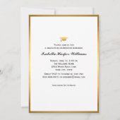 Invitation Chic Gold Trendy Graduation Classe photo de 20XX (Dos)