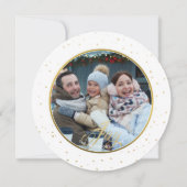 Invitation Chic Gold & White Joy Famille Photo Holiday (Devant)