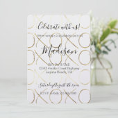 Invitation Chic Gold XOXO (Debout devant)