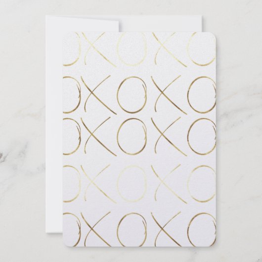 Invitation Chic Gold XOXO (Dos)