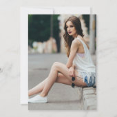 Invitation Chic Graduate Photo Texte Superposition Partie de  (Dos)