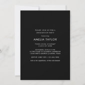 Invitation Chic Graduation Bold Gold Typographie (Dos)