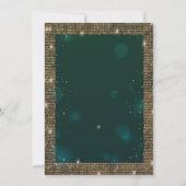 Invitation Chic Green Gold Tiara, Séquins Green Quinceañera (Dos)