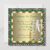 Invitation Chic Green High Heel Chaussures Noël (Dos)