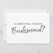 Invitation Chic Hand a écrit : "Serez-vous ma servante d'accu (Devant)