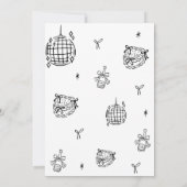 Invitation Chic Hand-Drawn 30e anniversaire fête (Dos)