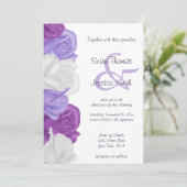 Invitation Chic Heirloom Rose Mariage (Debout devant)