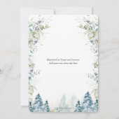 Invitation Chic hiver Baby shower alpin Neutre (Dos)