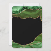 Invitation Chic House Party Emerald Green Agate Marbre (Dos)