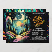 Invitation Chic Into the Woods Baby shower (Devant / Derrière)