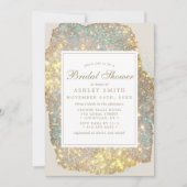 Invitation Chic Iridescent Glitter Fête de Mariage (Devant)