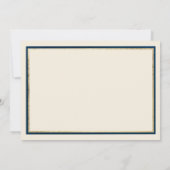 Invitation Chic ivoire marine bleu faux or Bachelorette Party (Dos)