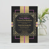 Invitation Chic Jazzy Gold (Debout devant)