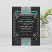 Invitation Chic Jazzy Silver (Debout devant)