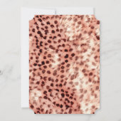 Invitation Chic Jolie Fille Rose Gold Léopard (Dos)