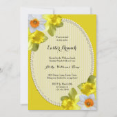 Invitation Chic Jonquilles Brunch de Pâques (Devant)