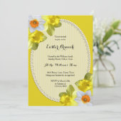 Invitation Chic Jonquilles Brunch de Pâques (Debout devant)
