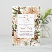 Invitation Chic Joyeux Noël nuptiale douche (Debout devant)