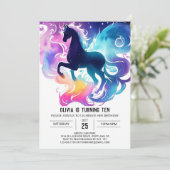 Invitation Chic Kids Horse Anniversaire (Debout devant)