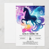 Invitation Chic Kids Horse Anniversaire (Devant / Derrière)