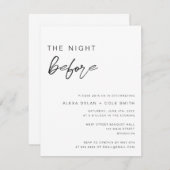 Invitation Chic La Nuit Avant Le Dîner De Répétition Invitati (Devant / Derrière)