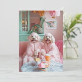 Invitation Chic Labradooda dans Pink Lounge (Debout devant)