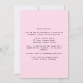 Invitation Chic Labradooda dans Pink Lounge (Dos)