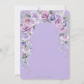 Invitation Chic Lavande Lilac Lavande Or Floral Quinceañera (Dos)