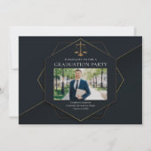 Invitation Chic Law School Photo Graduation Party (Devant)