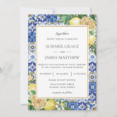 Invitation Chic Lemon Floral Verdure Destination Mariage (Devant)