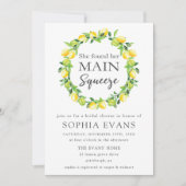 Invitation Chic Lemon Wreath Main Squeeze Fête de l'mariée (Devant)