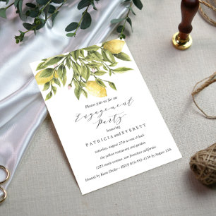 Invitation Chic Lemons et Foliing Mariage