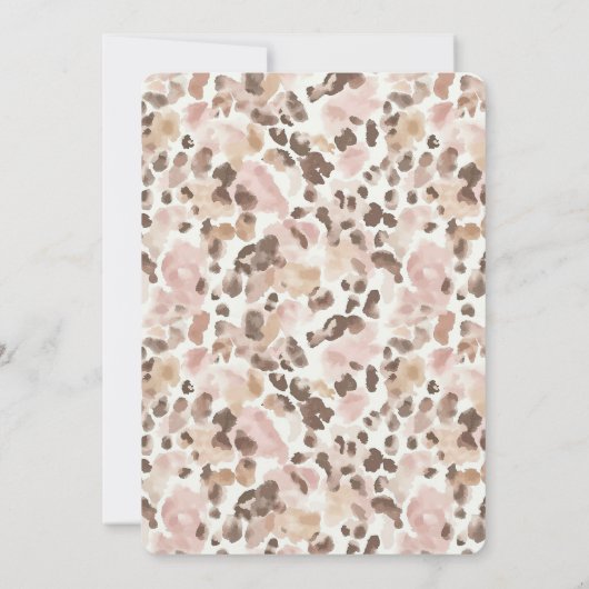 Invitation Chic Leopard rose Bow Anniversaire (Dos)