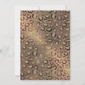 Invitation Chic Leopard Rose Fabuleux 40e anniversaire (Dos)