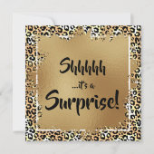Invitation Chic Leopard Surprise 50e anniversaire (Devant)
