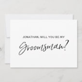 Invitation Chic lettrage main "Veux-tu être mon témoin" (Devant)