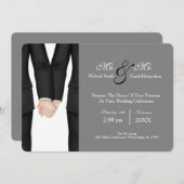 Invitation Chic M. Célébration du couple de Mariages de M. Tu (Devant / Derrière)