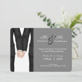 Invitation Chic M. Célébration du couple de Mariages de M. Tu (Debout devant)