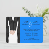 Invitation Chic M. Et M. Tuxedo Couple Mariage Célébration (Debout devant)