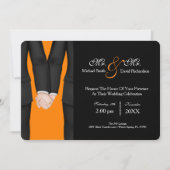 Invitation Chic M. Et M. Tuxedo Couple Mariage Célébration (Devant)