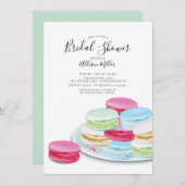 Invitation Chic Macaroon Bridal Shower (Devant / Derrière)