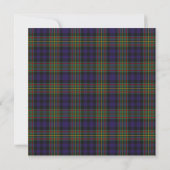 Invitation Chic MacLellan Tartan Plaid Fête de vacances perso (Dos)