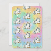 Invitation Chic Magique Unicorn Rainbow Tie Dye Anniversaire (Dos)